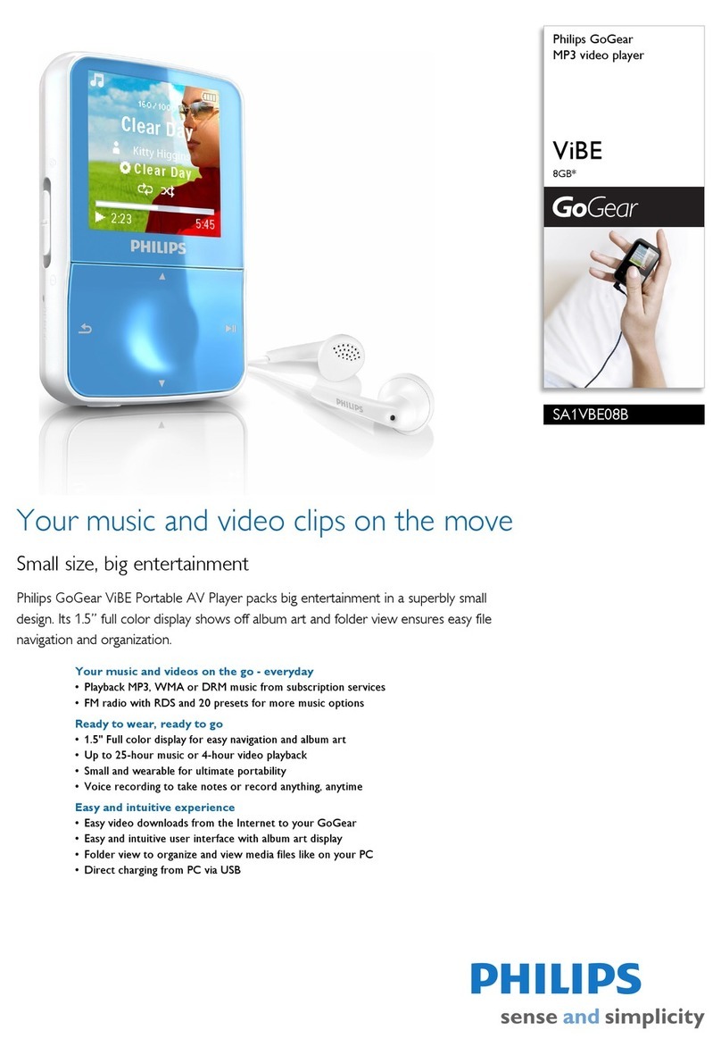 Philips GoGEAR SA1VBE04B User manual