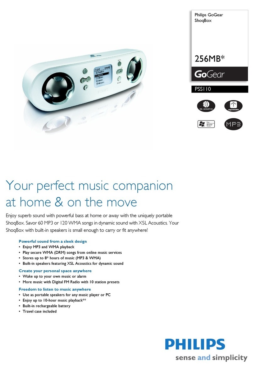 Philips GoGear ShoqBox PSS110 User manual