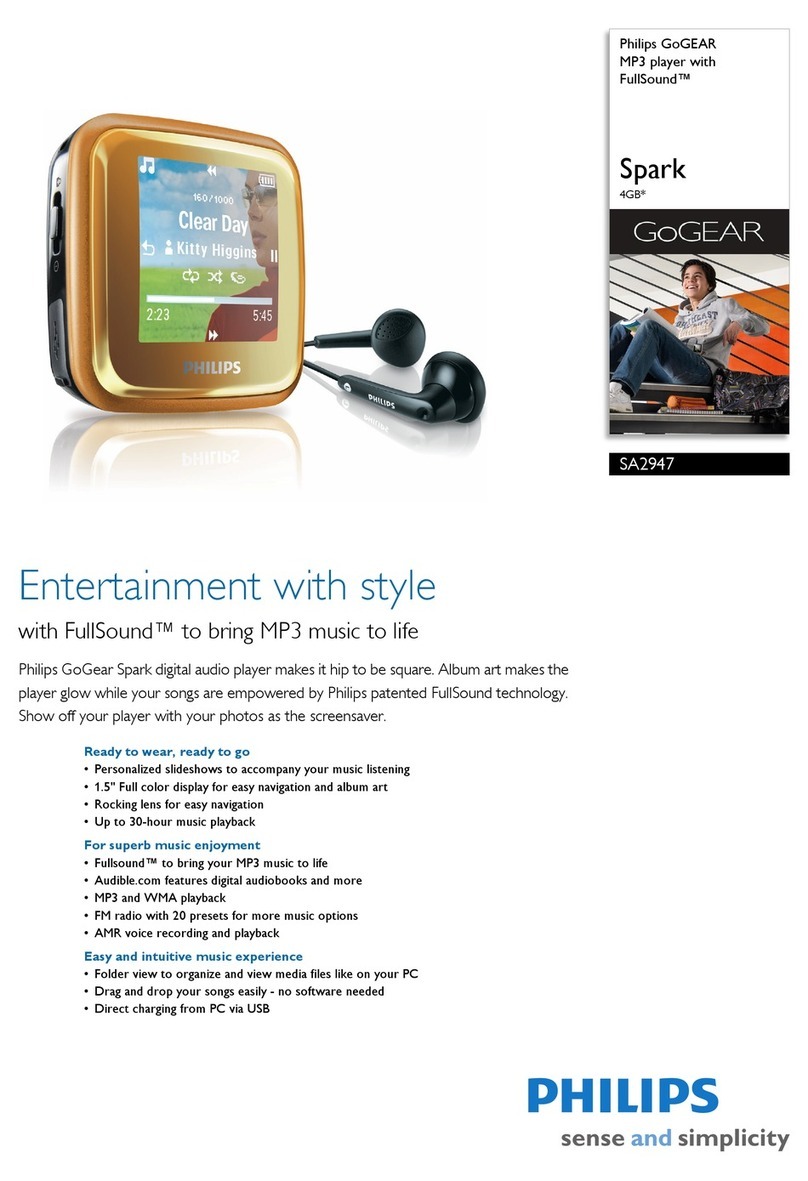 Philips GoGear Spark SA2947 User manual