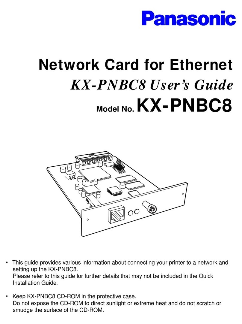 Panasonic KX-PNBC8 User manual