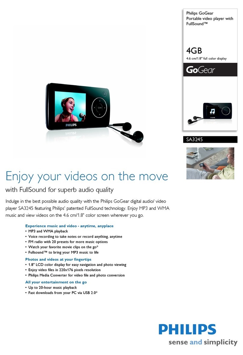 Philips GoGear SA3245 User manual