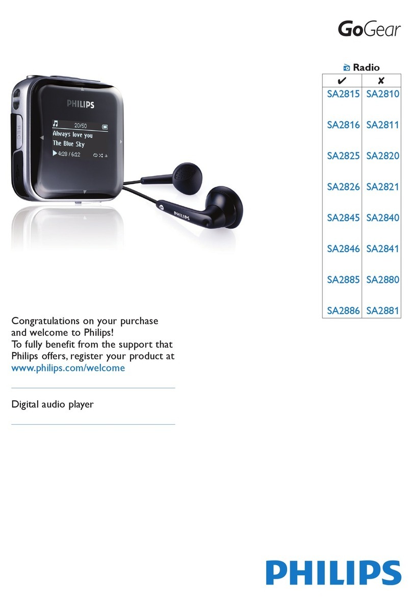 Philips GoGear SA2886 user manual
