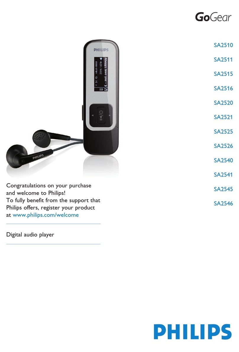 Philips GoGear SA2510 owner's manual