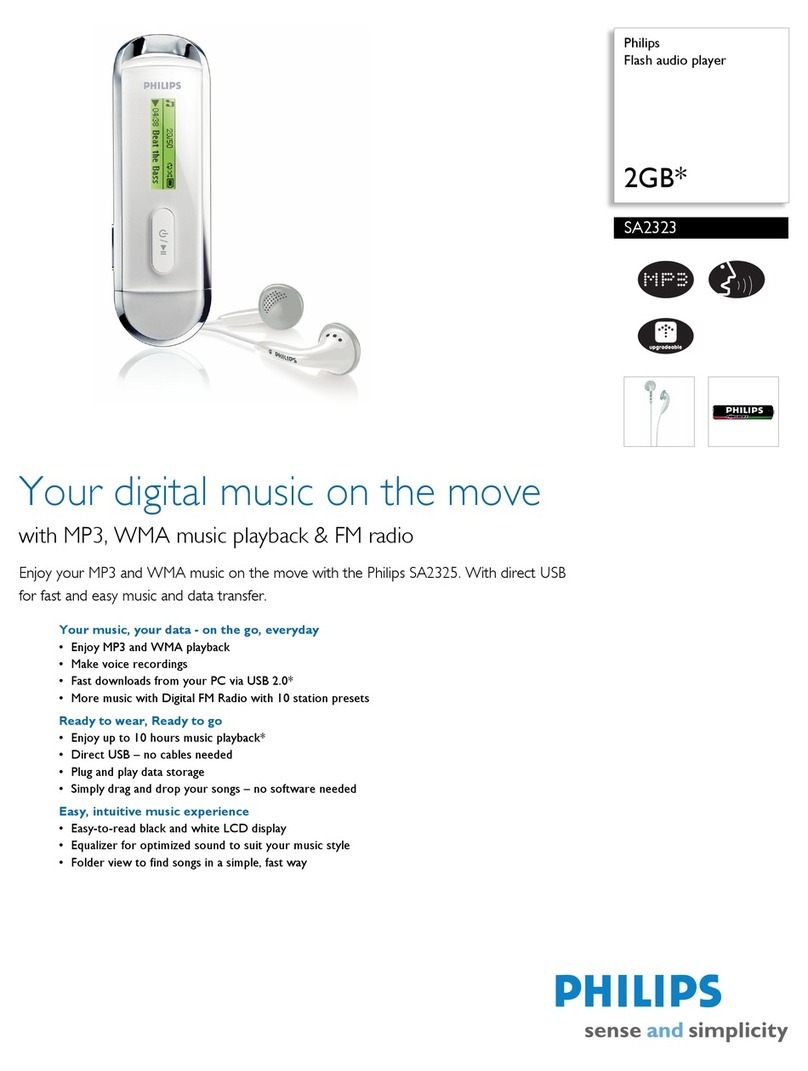 Philips SA2323 Specifications