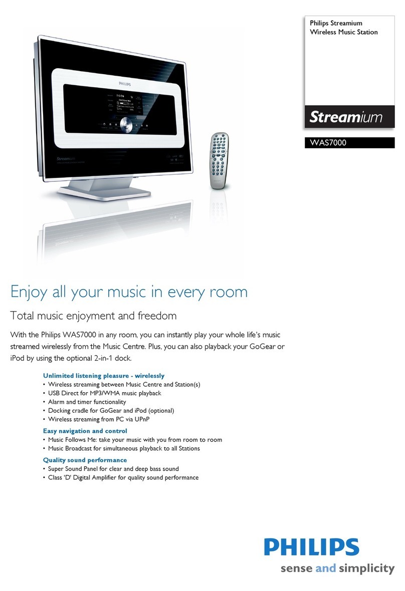 Philips Streamium WAS7000 User manual