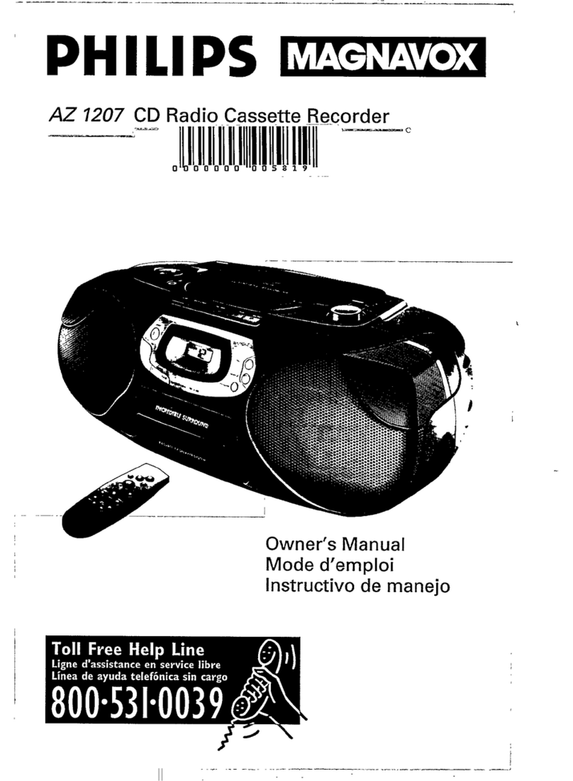 Philips/Magnavox AZ1207 owner's manual