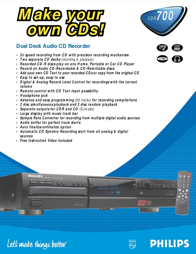 Philips CDR-700 Product information