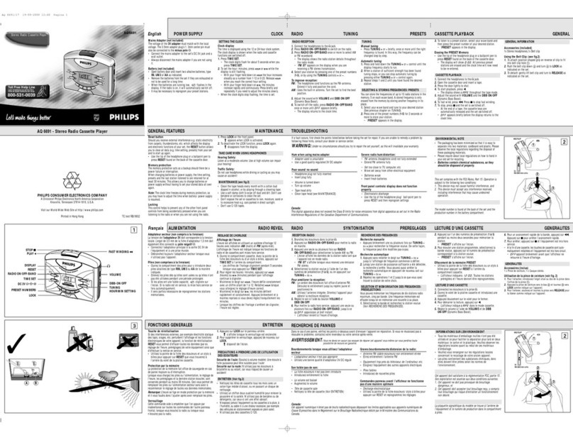 Philips AQ6691 user manual