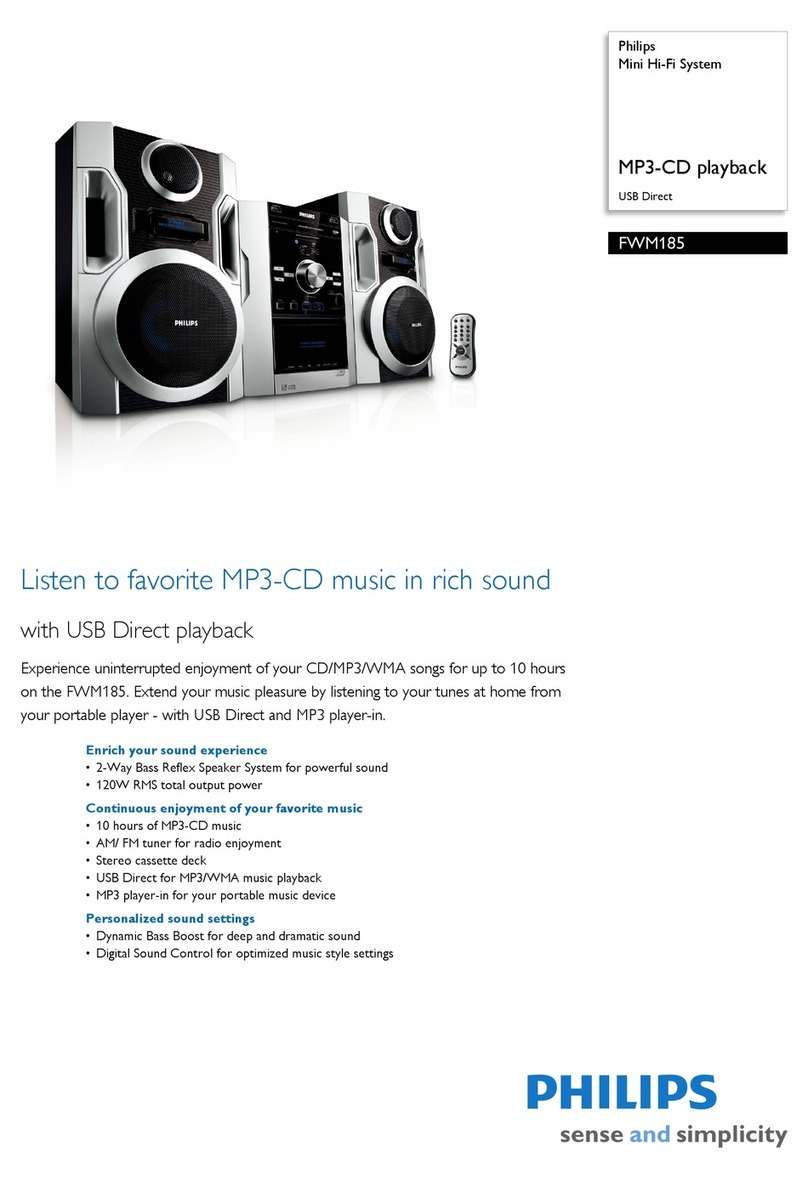 Philips FWM185 User manual
