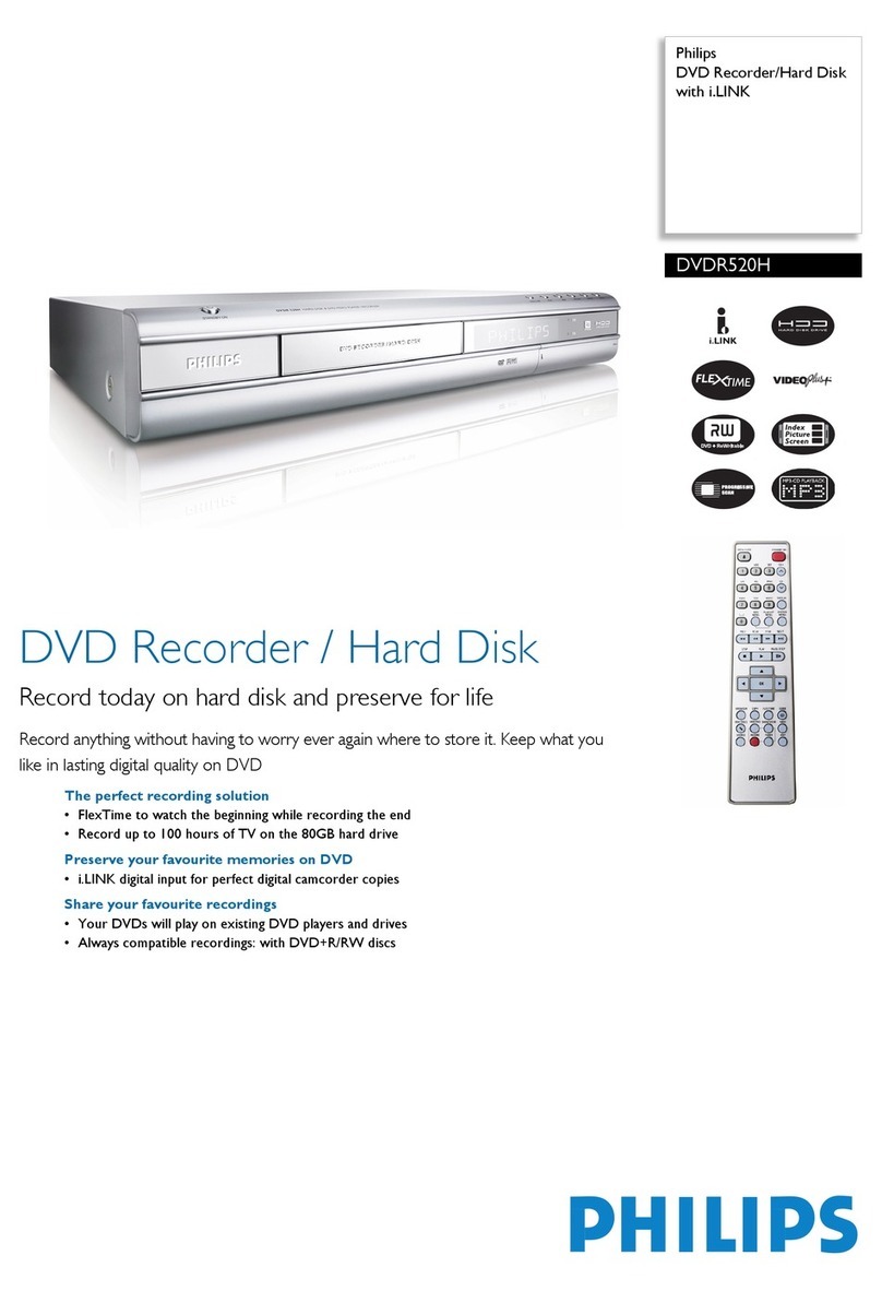 Philips DVDR520H User manual