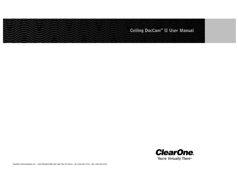 Clear One Ceiling DocCam User manual