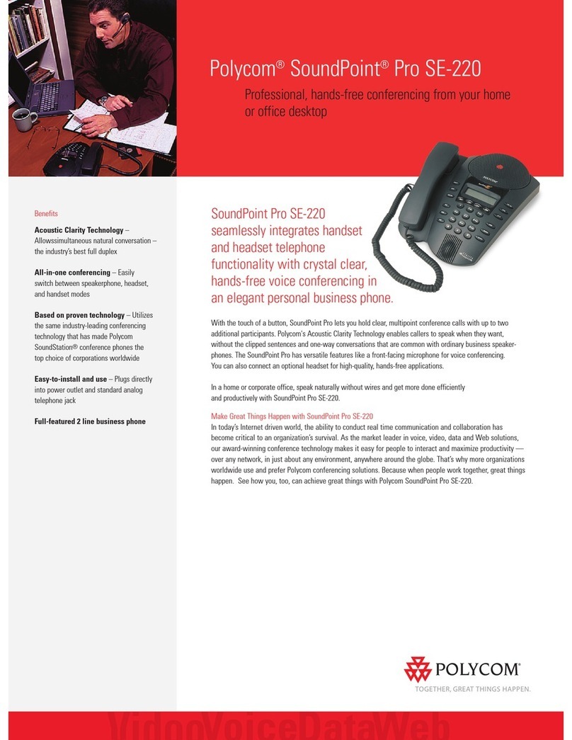 Polycom SoundPoint Pro SE-220 User manual
