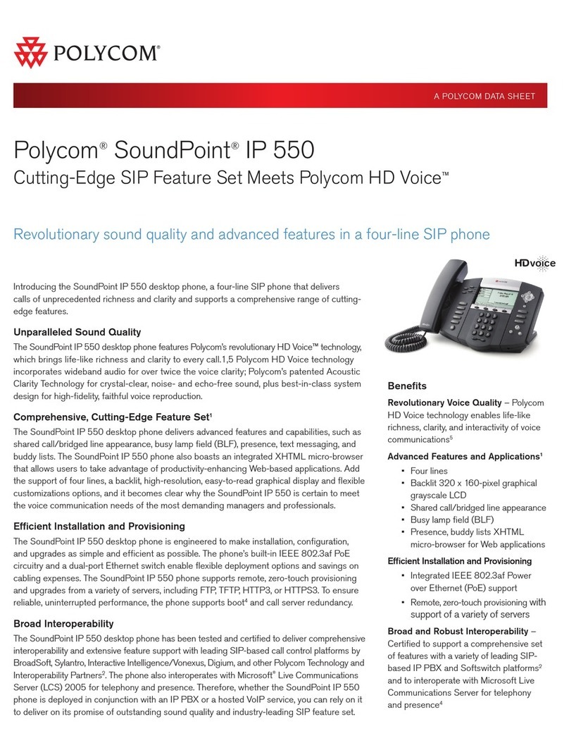 Polycom SoundPoint IP 550 User manual