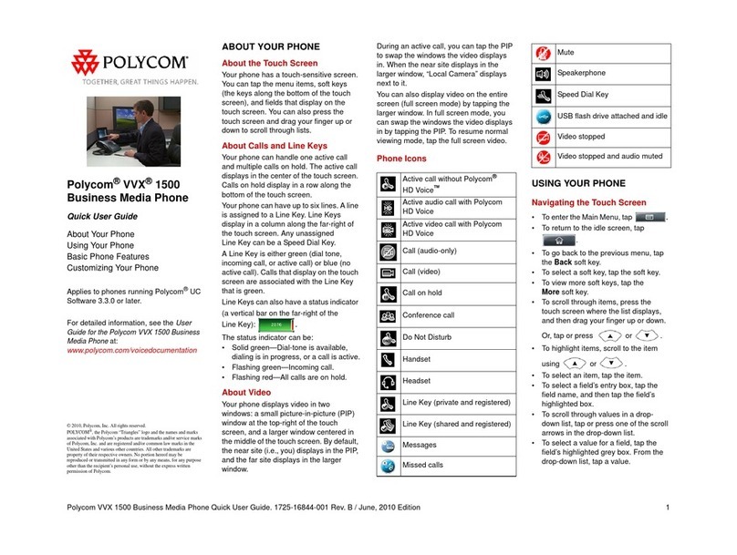 Polycom VVX 1500 Series Instruction manual