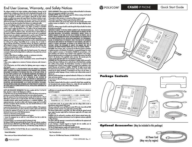 Polycom CX600 User manual