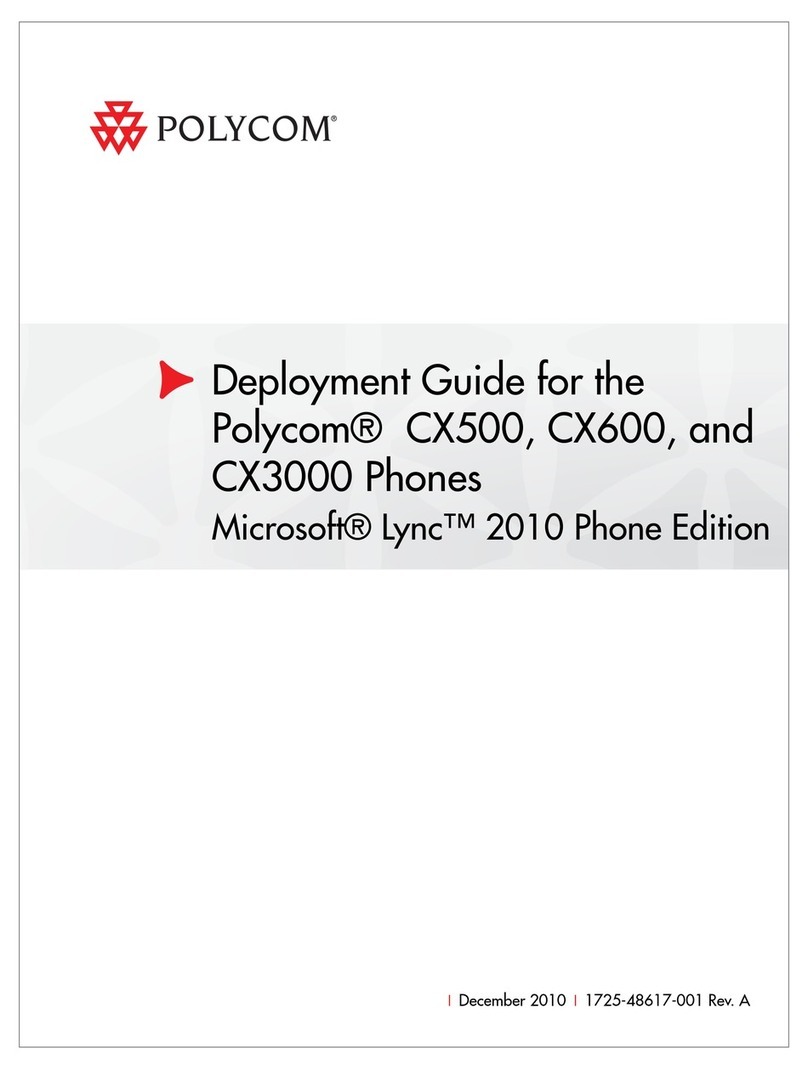 Polycom CX500 Lync Edition Quick reference guide