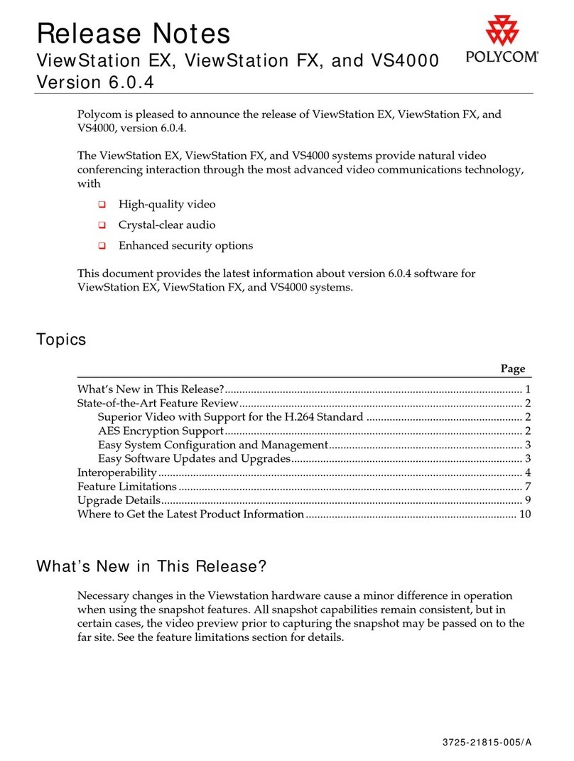 Polycom VIEWSTATION EX Release notes