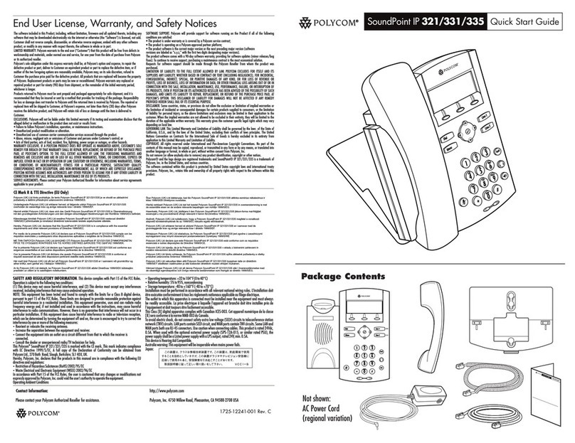Polycom SoundPoint IP 321 User manual