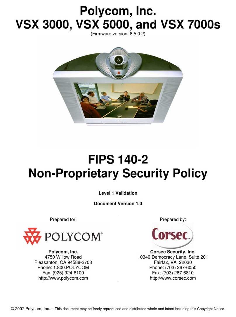 Polycom VSX 3000 User manual