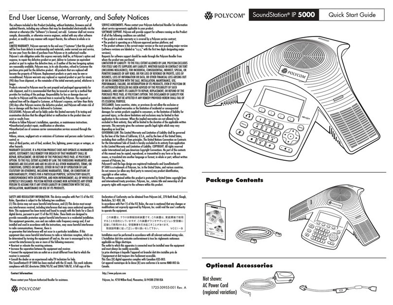 Polycom SoundStation IP 5000 quick start guide