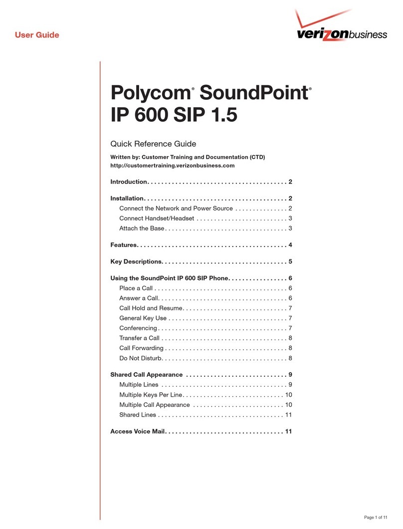 Polycom SoundPoint IP 600 SIP User manual Polycom SoundPoint IP 600 SIP User manual