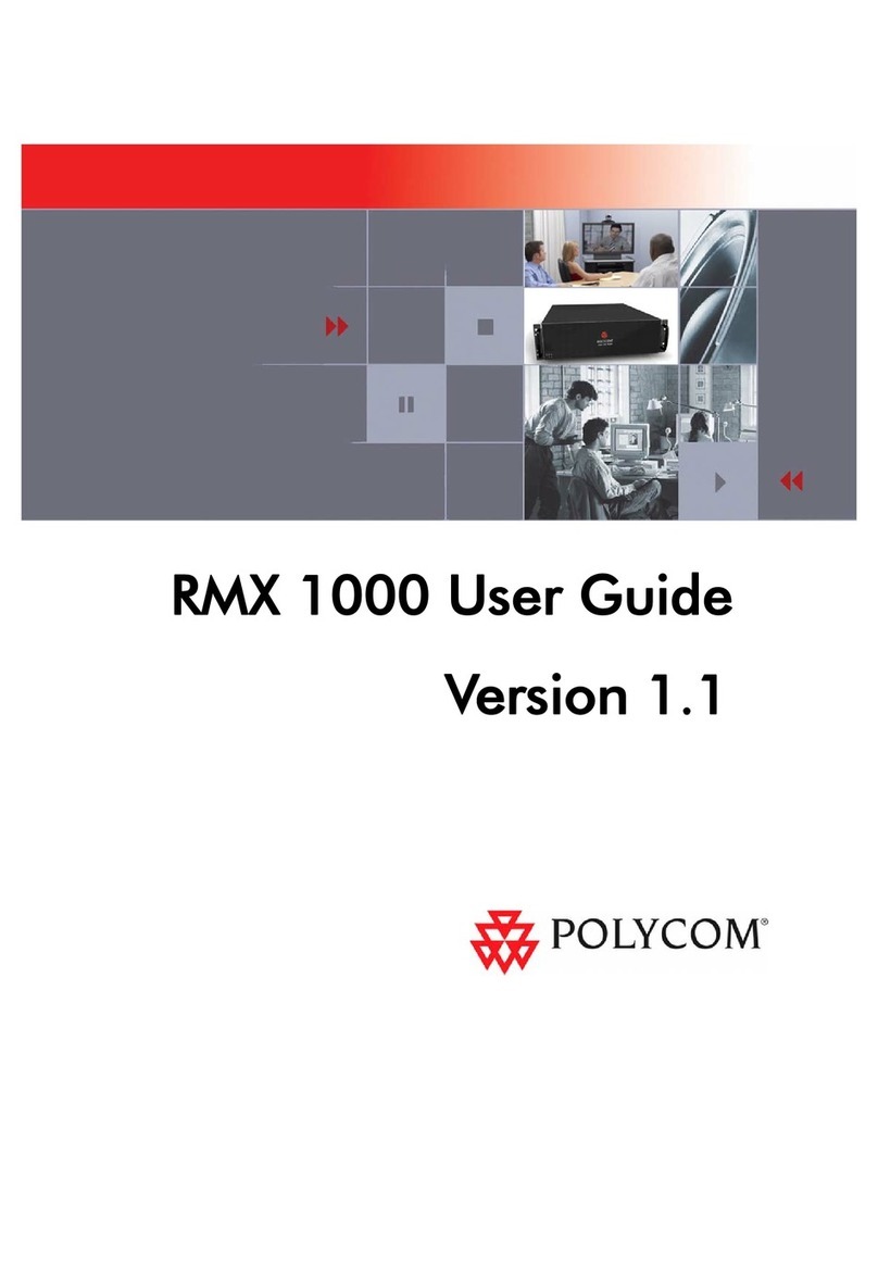 Polycom RMX 1000 User manual Polycom RMX 1000 User manual
