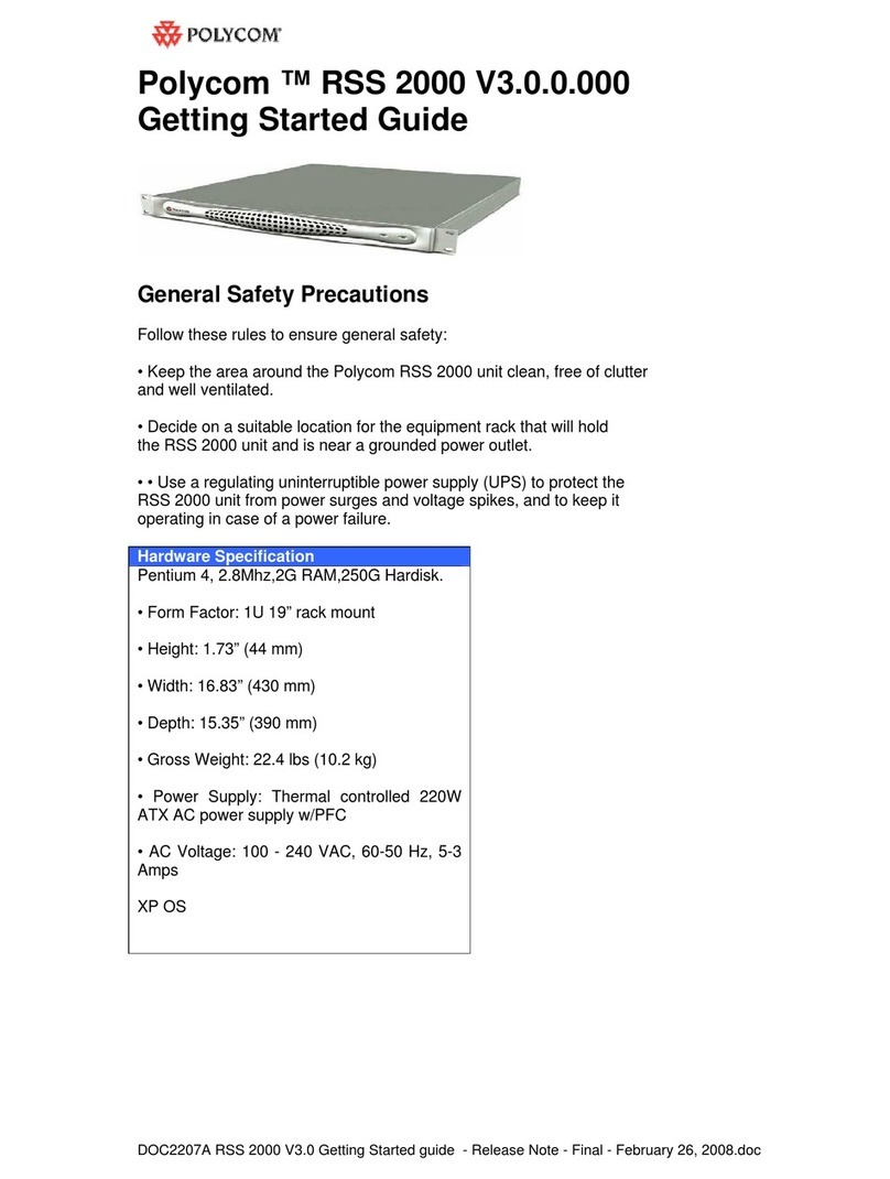 Polycom RSS 2000 User manual