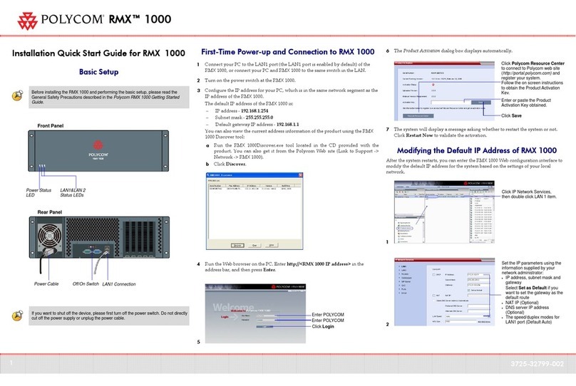 Polycom RMX 1000 Datasheet