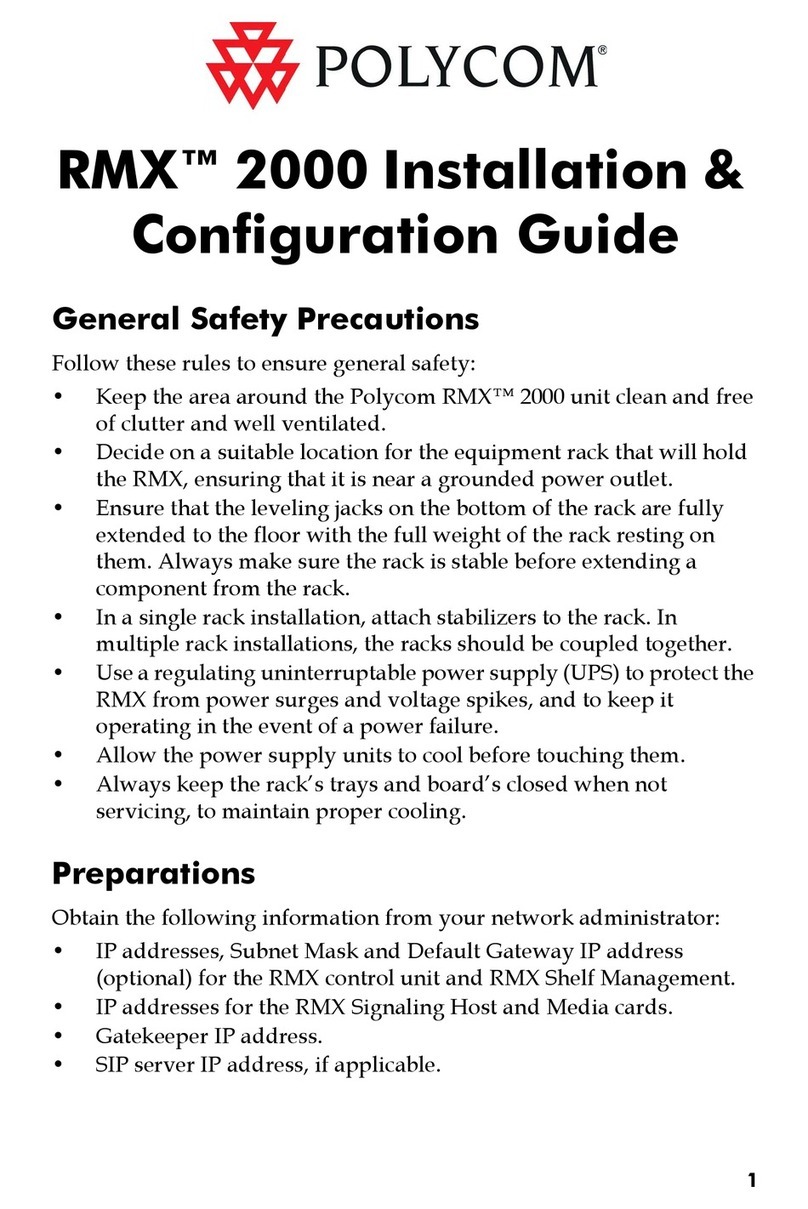 Polycom RMX DOC2551A User manual Polycom RMX DOC2551A User manual