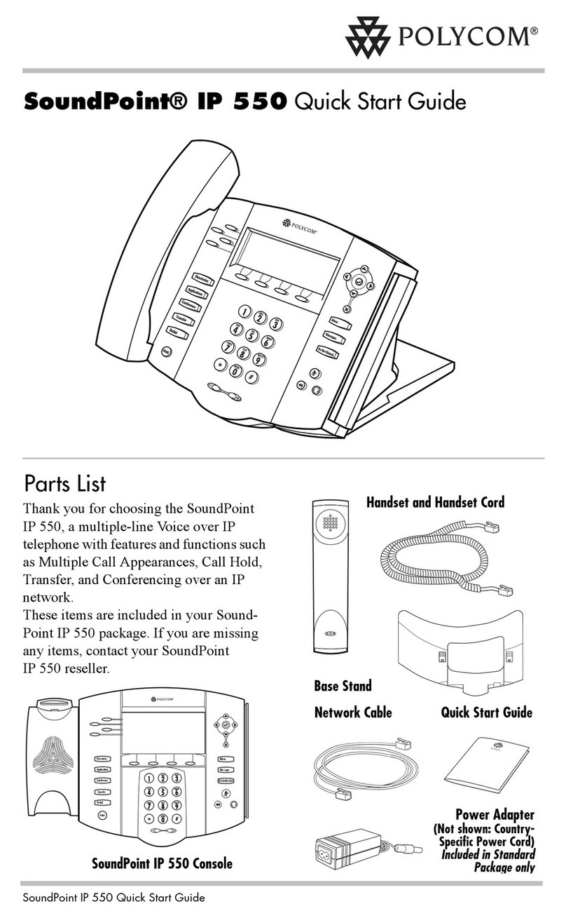 Polycom SoundPoint IP 550 User manual