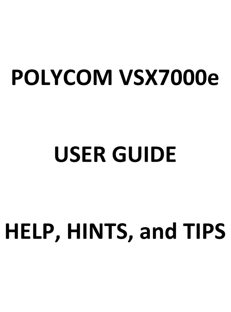Polycom VSX 7000e Series User manual