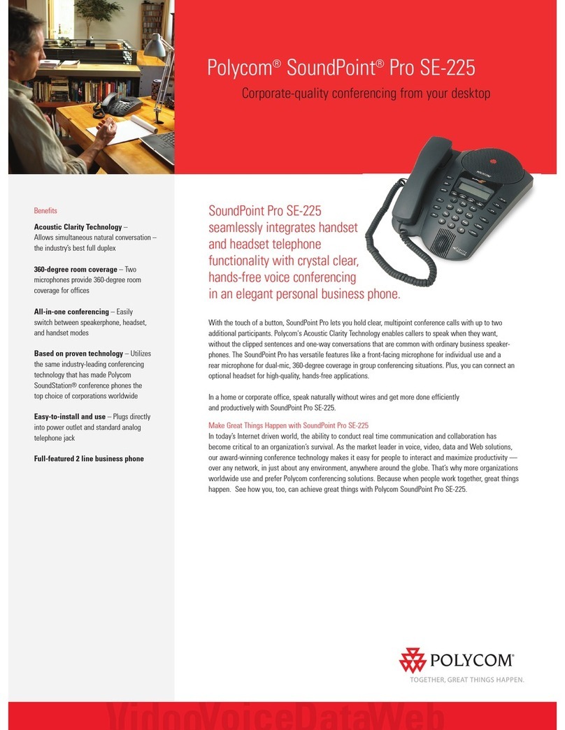 Polycom SoundPoint Pro SE-225 User manual