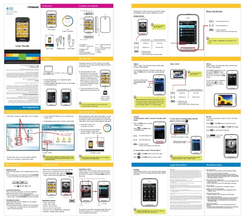 Polaroid PMP280C-4 user manual