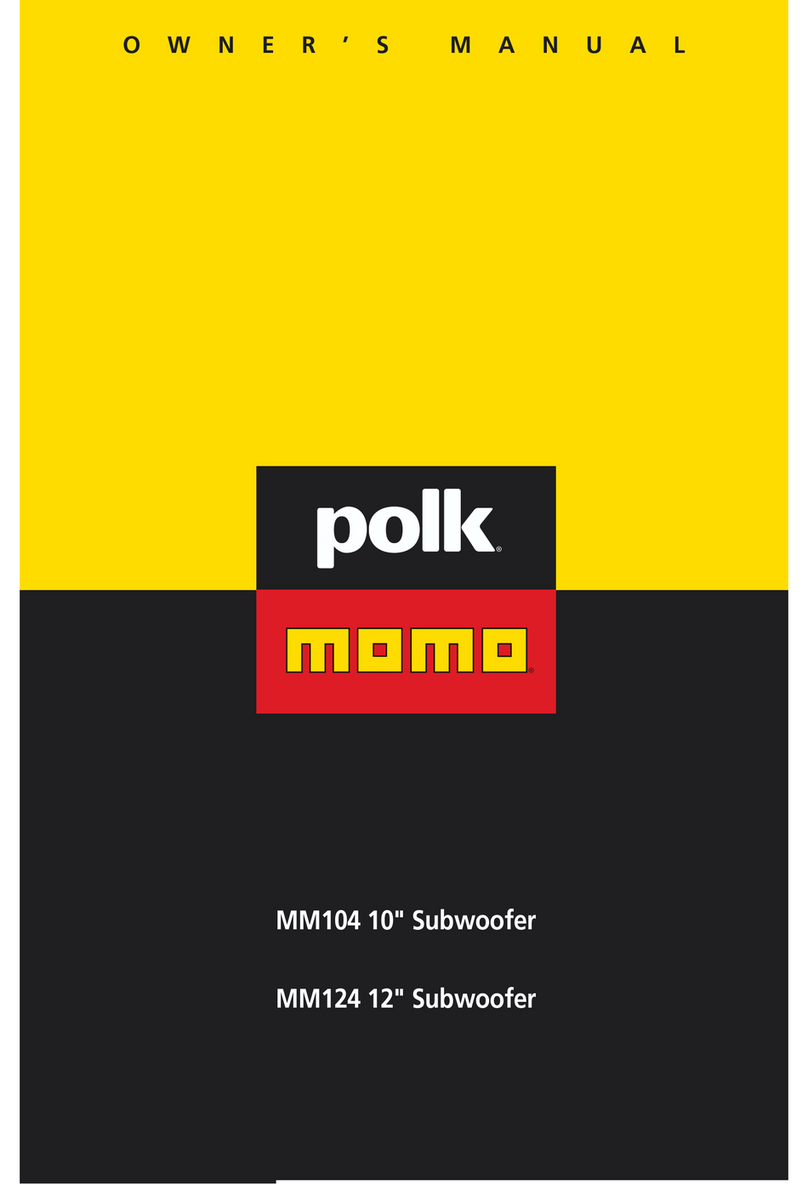 Polk Audio MOMO MM104 owner's manual
