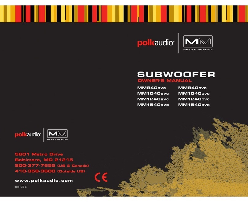 Polk Audio MM1040svc owner's manual