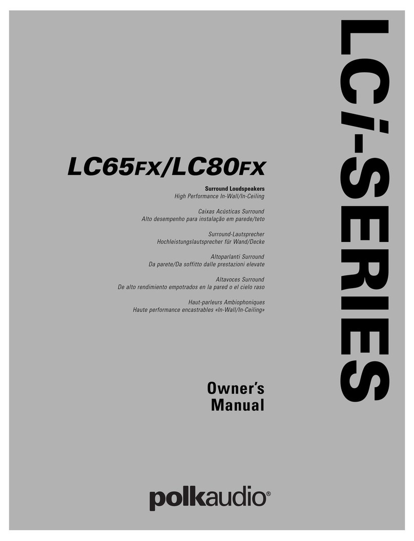 Polk Audio LC65FX owner's manual