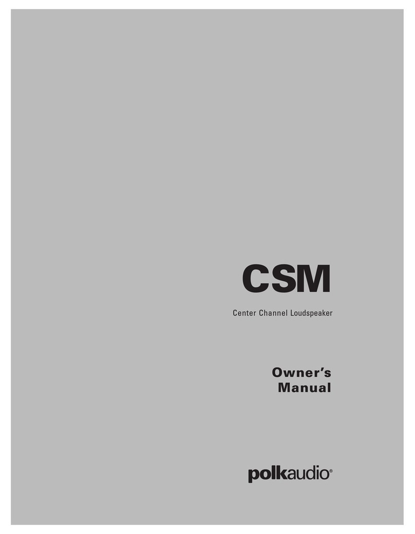 Polk Audio CSM owner's manual