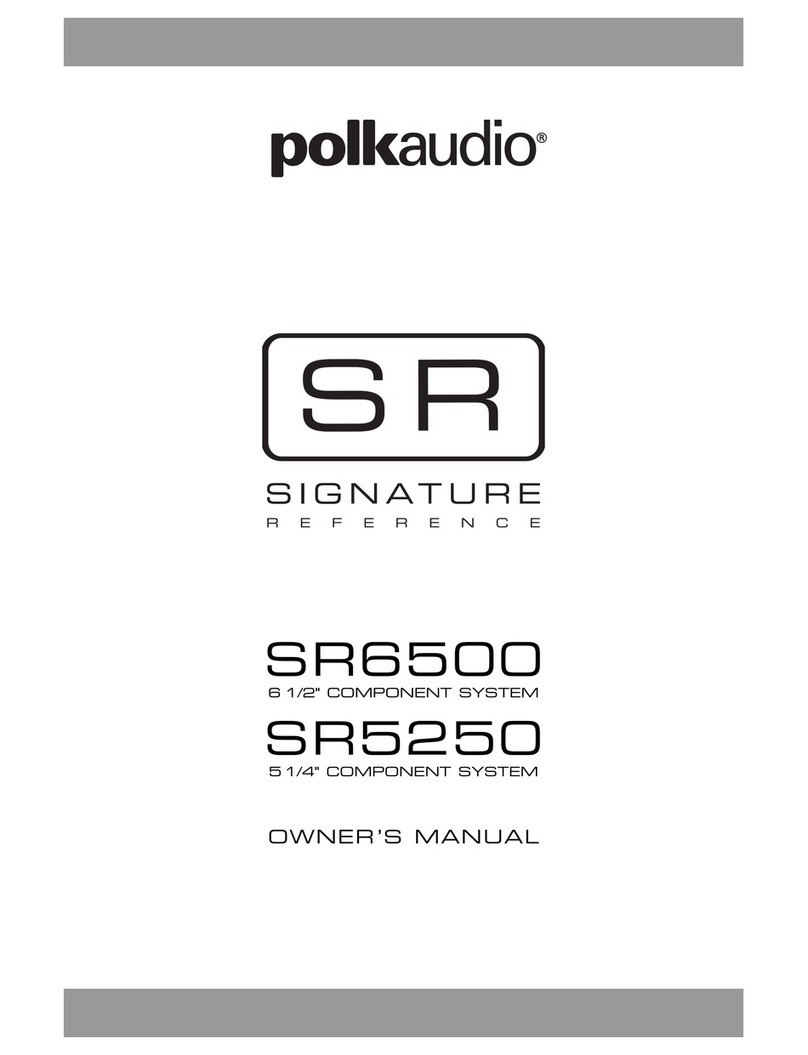 Polk Audio SR65006 User manual Polk Audio SR65006 User manual