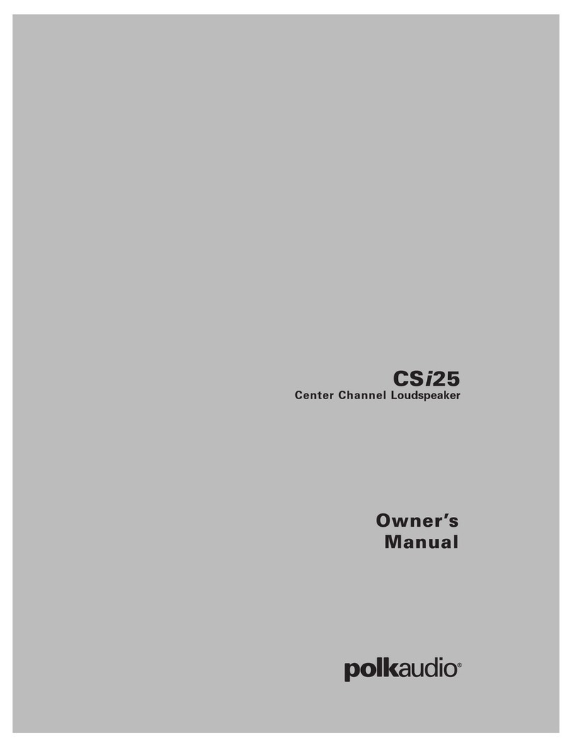 Polk Audio CSi25 owner's manual