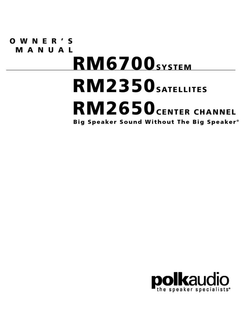 Polk Audio RM6700 owner's manual