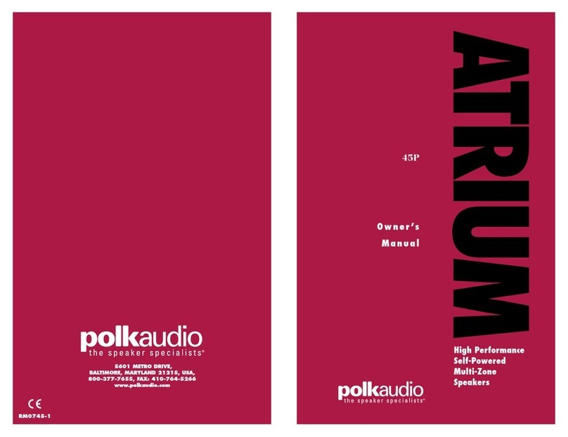 Polk Audio Atrium 45P User manual Polk Audio Atrium 45P User manual