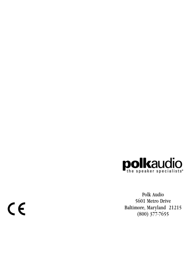 Polk Audio 5601 owner's manual