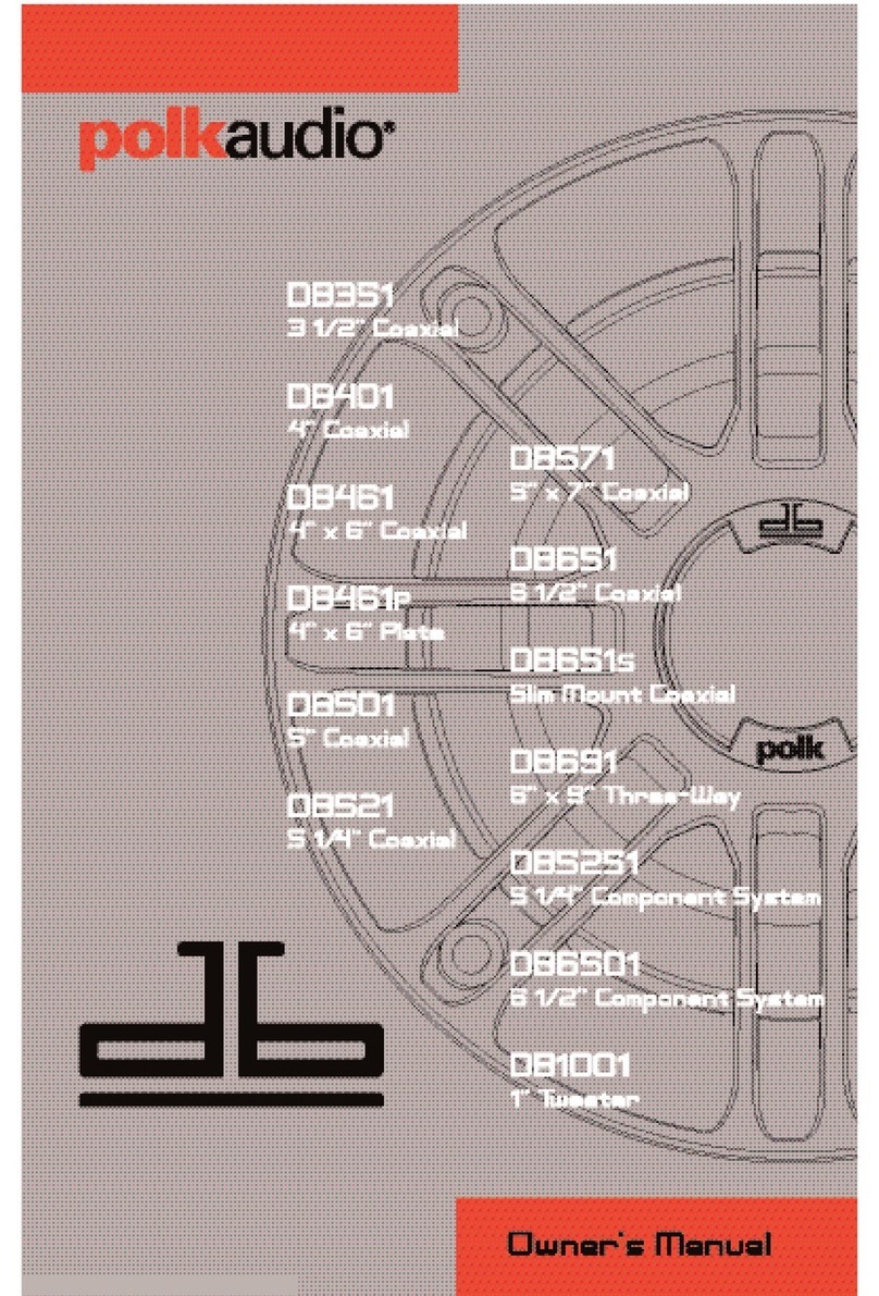 Polk Audio db351 owner's manual