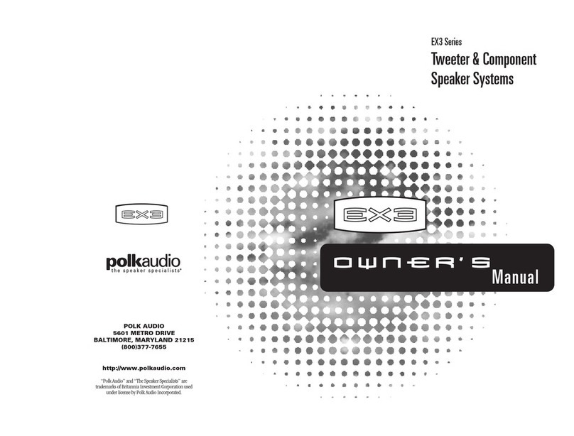 Polk Audio EX3 owner's manual