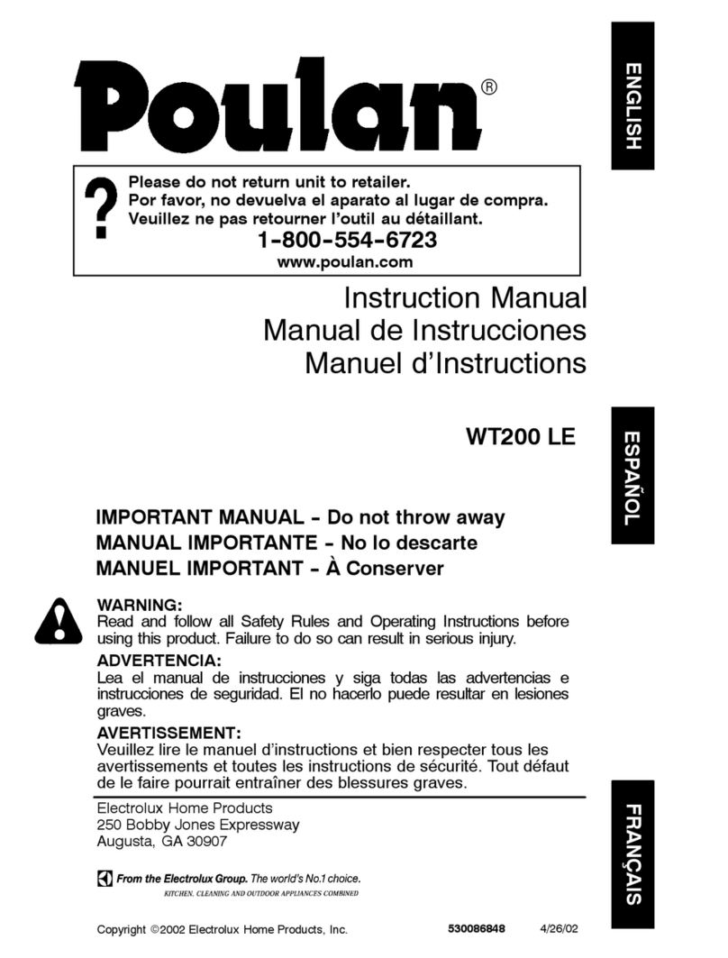 Poulan Pro 530086848 instruction manual