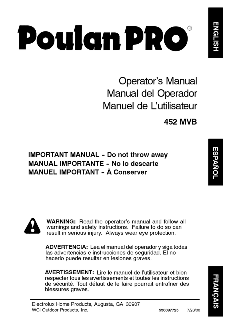 Poulan Pro 452 MVB Operator's manual