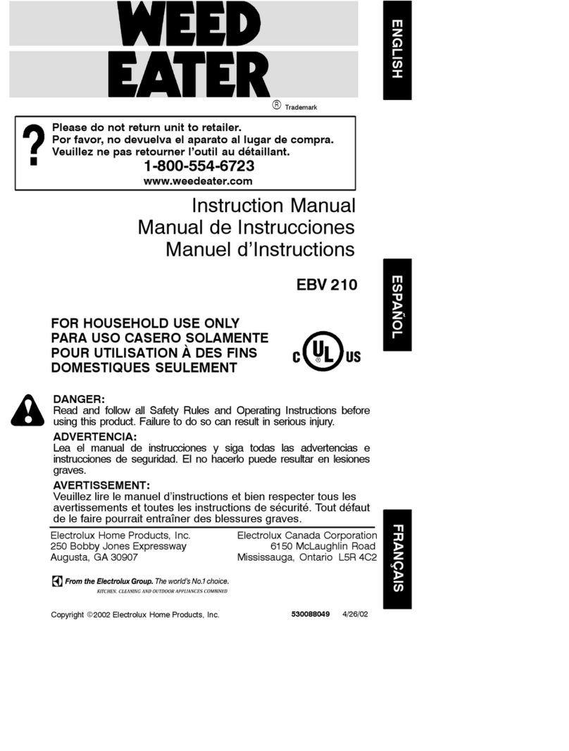 Weed Eater EBV 210 instruction manual