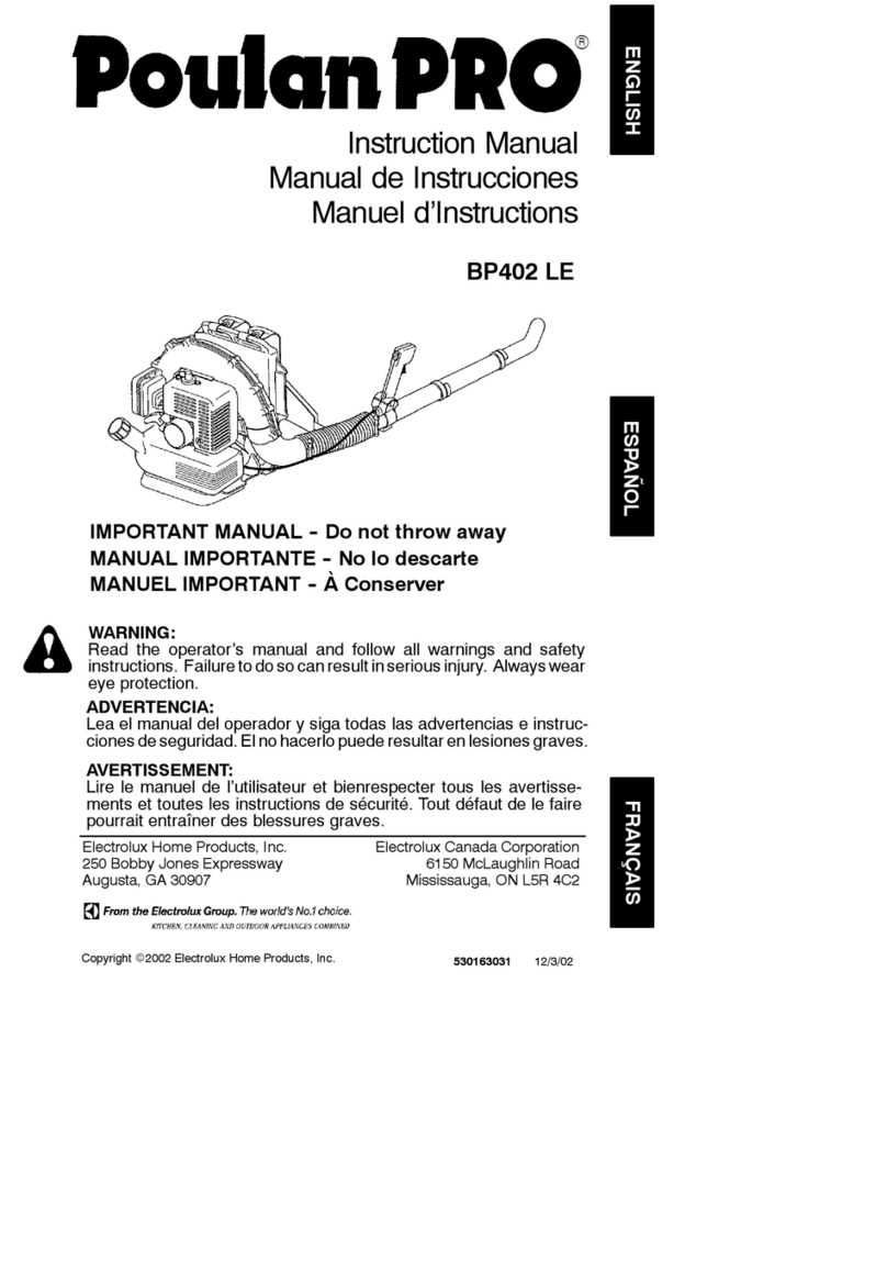 Poulan Pro BP402 LE instruction manual