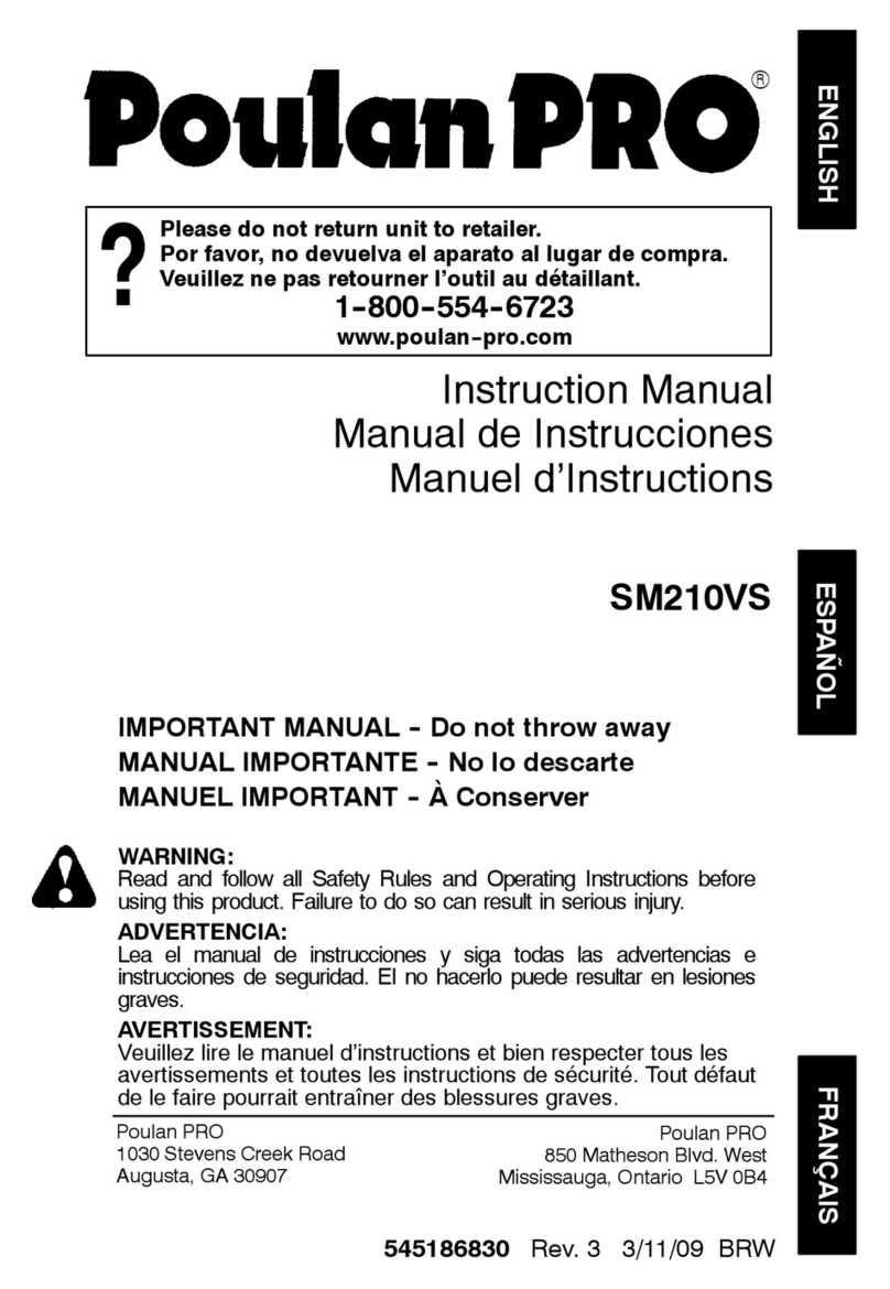 Poulan Pro 545186830 instruction manual