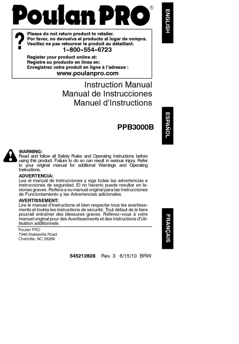 Poulan Pro PPB3000B instruction manual